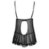 Kép 8/9 - Cottelli - Lenge, fodros babydoll (fekete)