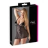 Kép 1/13 - Cottelli Plus Size - csipkés átlátszó hálóing (fekete)