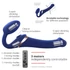 Kép 4/6 - Strap-on-me S - felcsatolható, léghullámos vibrátor - (kék)