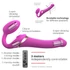 Kép 3/6 - Strap-on-me M - felcsatolható, léghullámos vibrátor (pink)
