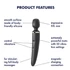 Kép 6/8 - Satisfyer Wand-er Woman - vízálló masszírozó vibrátor (fekete)