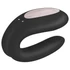 Kép 10/17 - Satisfyer Double Joy - okos vízálló párvibrátor (fekete)