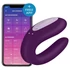 Kép 1/19 - Satisfyer Double Joy - okos, vízálló párvibrátor (lila)