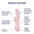 Kép 10/11 - Satisfyer Mono Flex - okos vízálló vibrátor (pink)