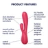 Kép 6/6 - Satisfyer Mono Flex - okos vízálló vibrátor (piros)