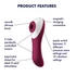 Kép 2/4 - Satisfyer Dual Crush - akkus hüvelyi és csiklóvibrátor (piros)