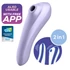Kép 6/8 - Satisfyer Dual Pleasure - okos léghullámos 2in1 vibrátor (lila)
