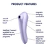 Kép 8/8 - Satisfyer Dual Pleasure - okos léghullámos 2in1 vibrátor (lila)