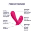 Kép 2/17 - Satisfyer Top Secret - okos 2 motoros vibrátor (pink)