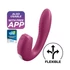 Kép 1/11 - Satisfyer Sunray - akkus, léghullámos 2in1 vibrátor (piros)