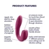Kép 2/11 - Satisfyer Sunray - akkus, léghullámos 2in1 vibrátor (piros)