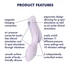 Kép 2/5 - Satisfyer Curvy Trinity 2 - léghullámos 2in1 vibrátor (lila)