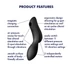 Kép 2/9 - Satisfyer Curvy Trinity 2 - léghullámos 2in1 vibrátor (fekete)