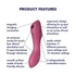 Kép 2/7 - Satisfyer Curvy Trinity 3 - léghullámos 2in1 vibrátor (piros)