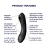 Kép 2/7 - Satisfyer Curvy Trinity 4 - léghullámos 2in1 vibrátor (fekete)