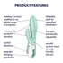Kép 8/8 - Satisfyer Air Pump Bunny 5 - okos pumpálható vibrátor (menta)