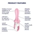 Kép 8/8 - / Satisfyer Air Pump Booty 5 - okos pumpálható anál vibrátor (pink)