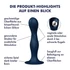 Kép 3/5 - Satisfyer Double Ball-R - súlyozott dildó (kék)