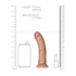 Kép 7/7 - RealRock - realisztikus dildó - 15,5cm (sötét natúr)