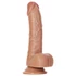 Kép 3/7 - RealRock - tapadókorongos, herés dildó - 15,5cm (sötét natúr)