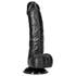 Kép 7/7 - RealRock - tapadókorongos, realisztikus dildó - 15,5cm (fekete)