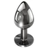 Kép 22/29 - Evolved Black Gem - fém anál plug szett, fekete kővel (ezüst)