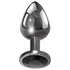 Kép 16/29 - Evolved Black Gem - fém anál plug szett, fekete kővel (ezüst)