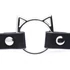 Kép 4/7 - Master Series Kinky Kitty - nyakörv cica fej karikával (fekete)