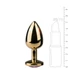 Kép 6/7 - Easytoys Metal No.1 - lila köves kúp anál plug - arany (2,5cm)