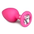 Kép 2/7 - / Easytoys Diamond Small - anál plug (pink-fehér)