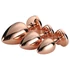 Kép 1/9 - Gleaming Love - szíves anál plug szett - rosegold (3 részes)
