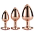 Kép 6/9 - Gleaming Love - szíves anál plug szett - rosegold (3 részes)