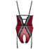 Kép 12/13 - Abierta Fina - nyitott body harisnyatartóval (fekete-vörös)